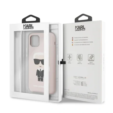Husa Karl Lagerfeld Silicone pentru  iPhone 11 Pro Max, Roz