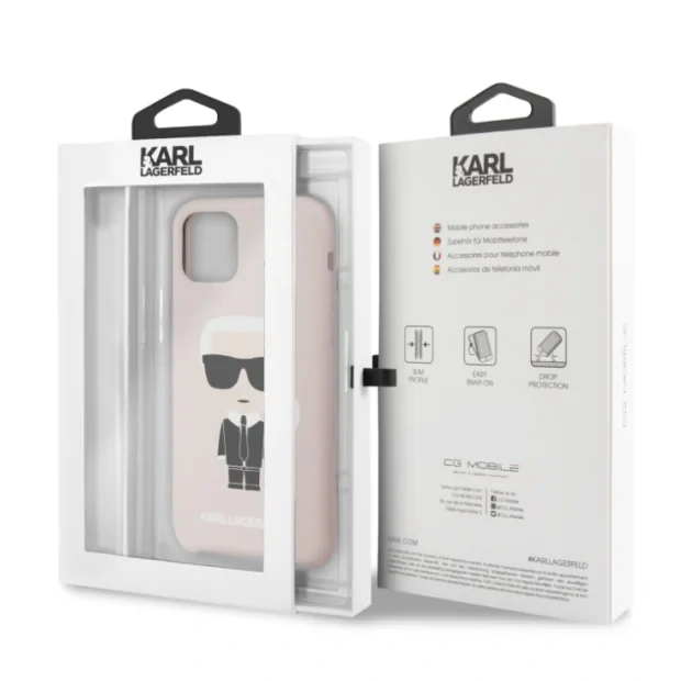 Husa Karl Lagerfeld Silicone pentru  iPhone 11 Pro Max, Roz