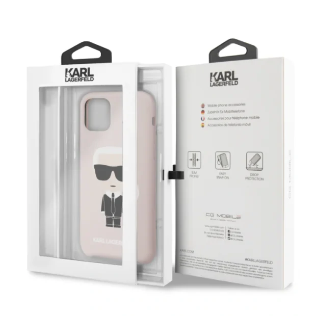 Husa Karl Lagerfeld Silicone pentru iPhone 11 Roz
