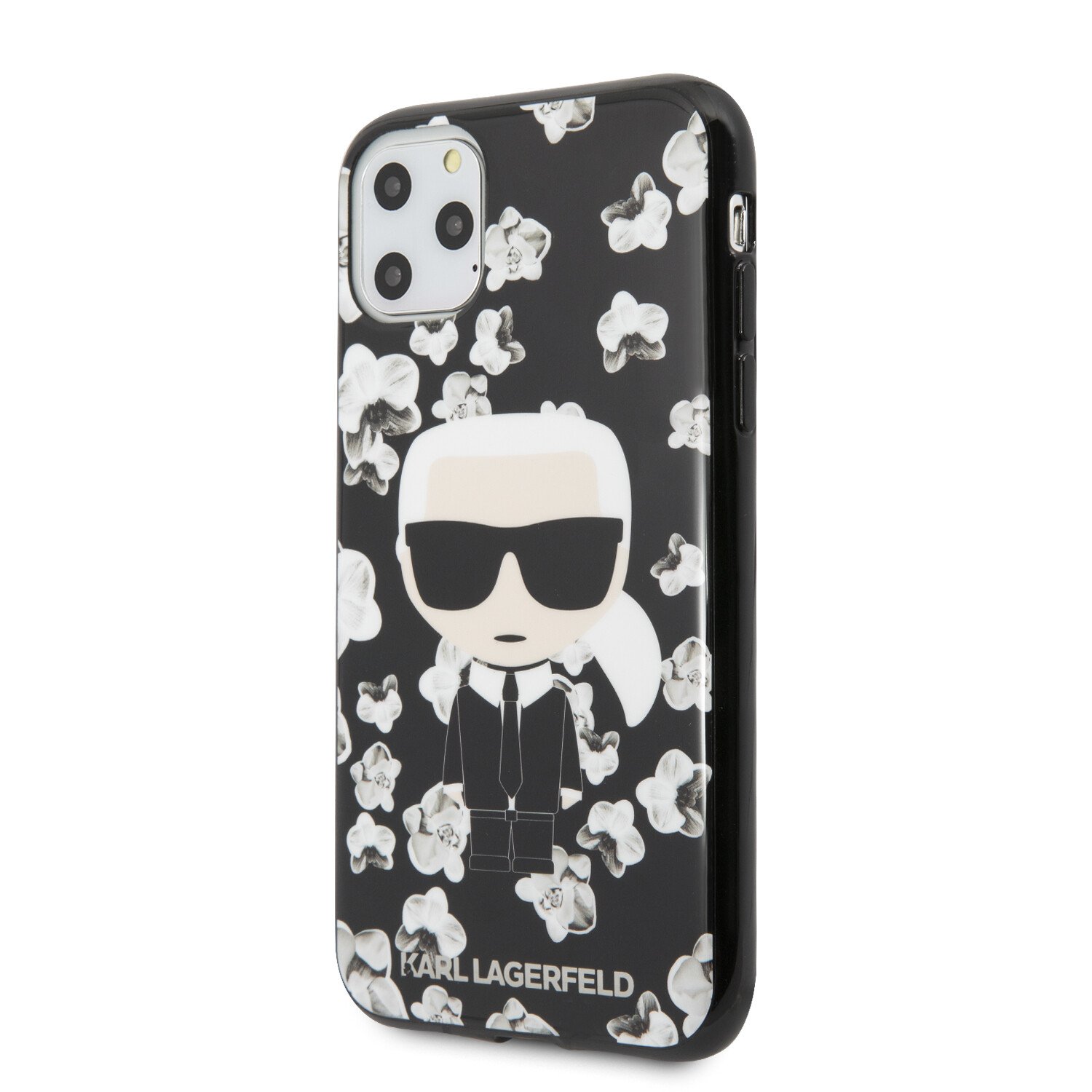 Husa Karl Lagerfeld TPU Flower pentru iPhone 11 Pro Negru thumb