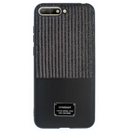Husa Magnetica Huawei Y6 2018, Negru Glitter CTK