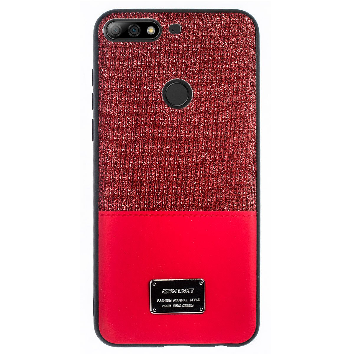 Husa Magnetica Huawei Y7 Prime 2018, Rosu Glitter CTK thumb