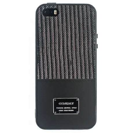 Husa Magnetica iPhone 5/5S, Negru Glitter CTK