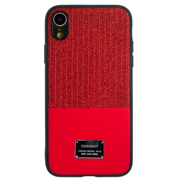 Husa Magnetica iPhone XR, Rosu Glitter CTK