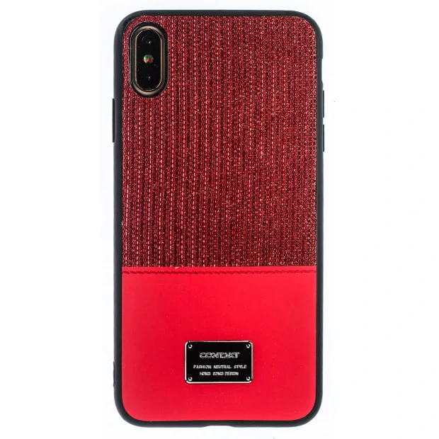 Husa Magnetica iPhone XS Max, Rosu Glitter CTK