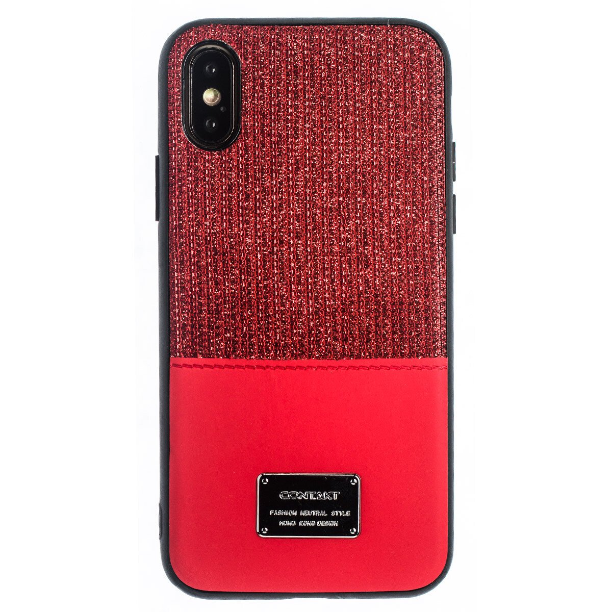 Husa Magnetica iPhone X/XS, Rosu Glitter CTK thumb