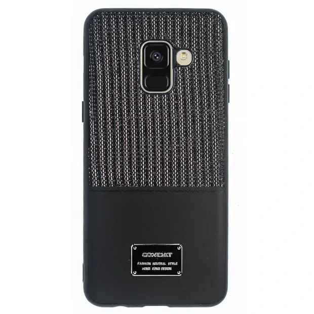 Husa Magnetica Samsung Galaxy A8 2018, Negru Glitter CTK