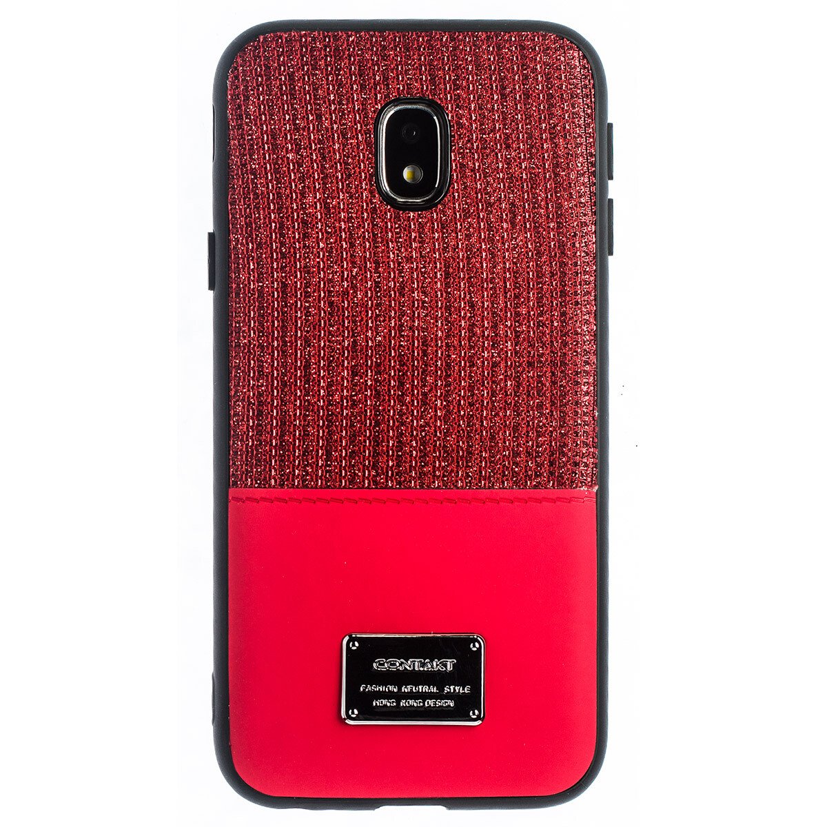 Husa Magnetica Samsung Galaxy J3 2017, Rosu Glitter CTK thumb