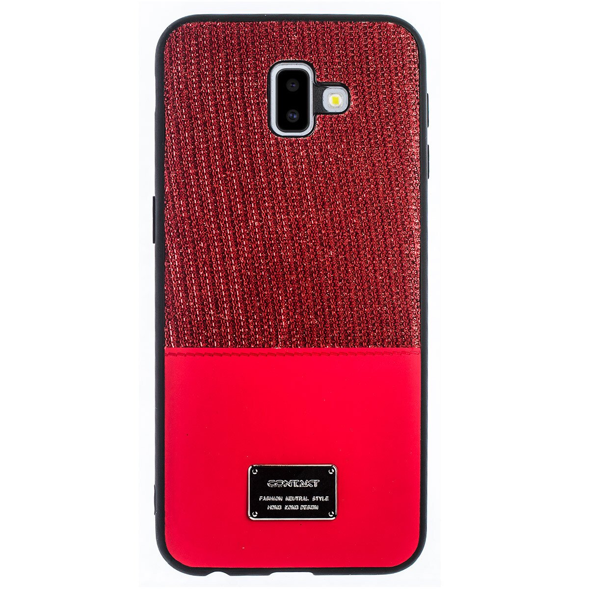 Husa Magnetica Samsung Galaxy J6 Plus, Rosu Glitter CTK thumb