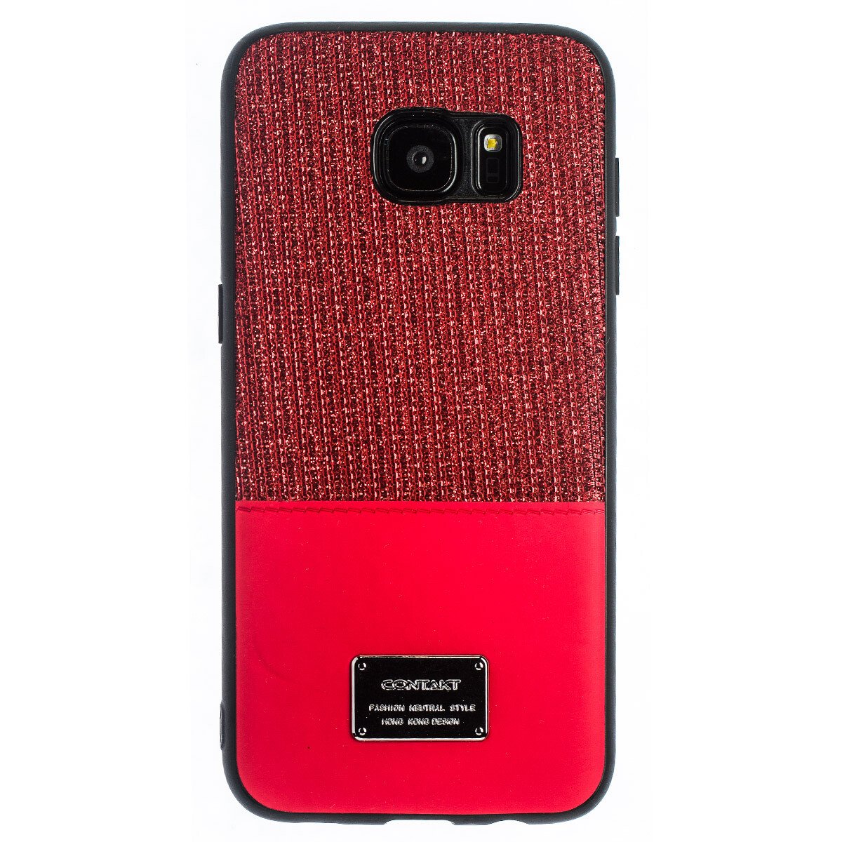 Husa Magnetica Samsung Galaxy S7 Edge, Rosu Glitter CTK thumb