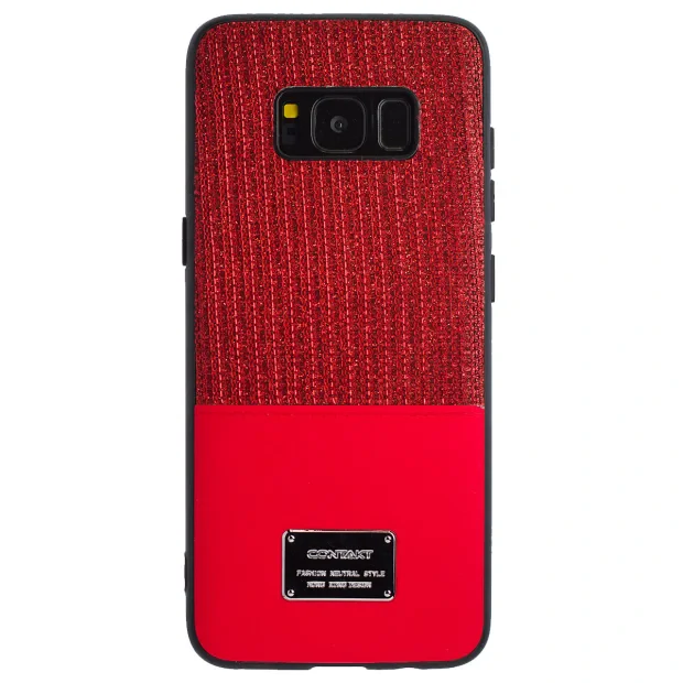 Husa Magnetica Samsung Galaxy S8, Rosu Glitter CTK