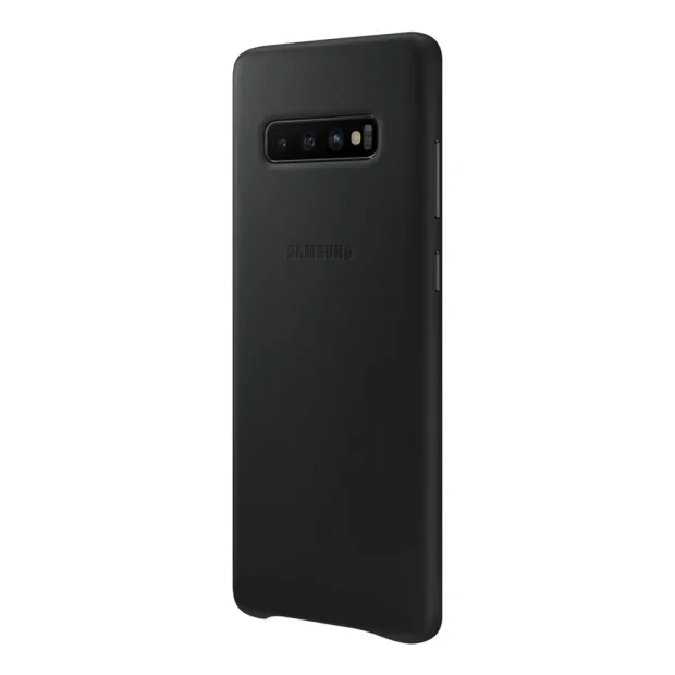 Husa Originala Samsung Galaxy S10 Plus Black Leather Cover 