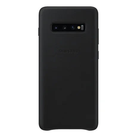 Husa Originala Samsung Galaxy S10 Plus Black Leather Cover 