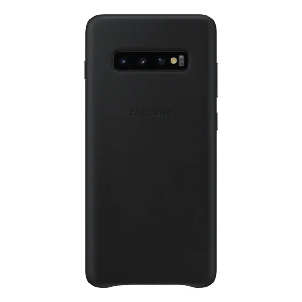 Husa Originala Samsung Galaxy S10 Plus Black Leather Cover 