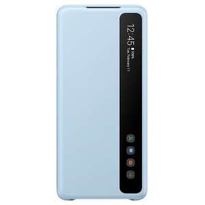 Husa Originala Samsung Galaxy S20 Plus, S-View Clear, Albastru