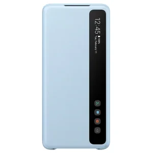 Husa Originala Samsung Galaxy S20 Plus, S-View Clear, Albastru