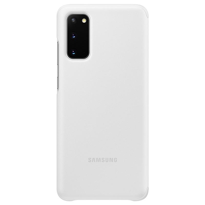 Husa Originala Samsung Galaxy S20, S-View Clear, Alb thumb