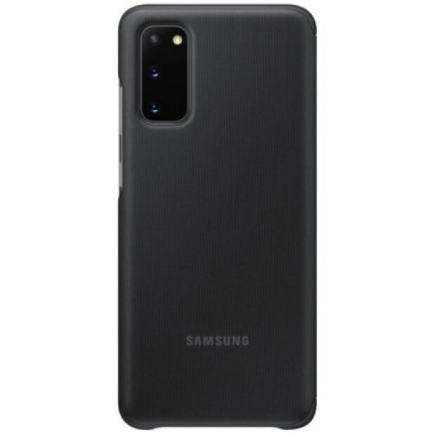 Husa Originala Samsung Galaxy S20, S-View Clear, Negru