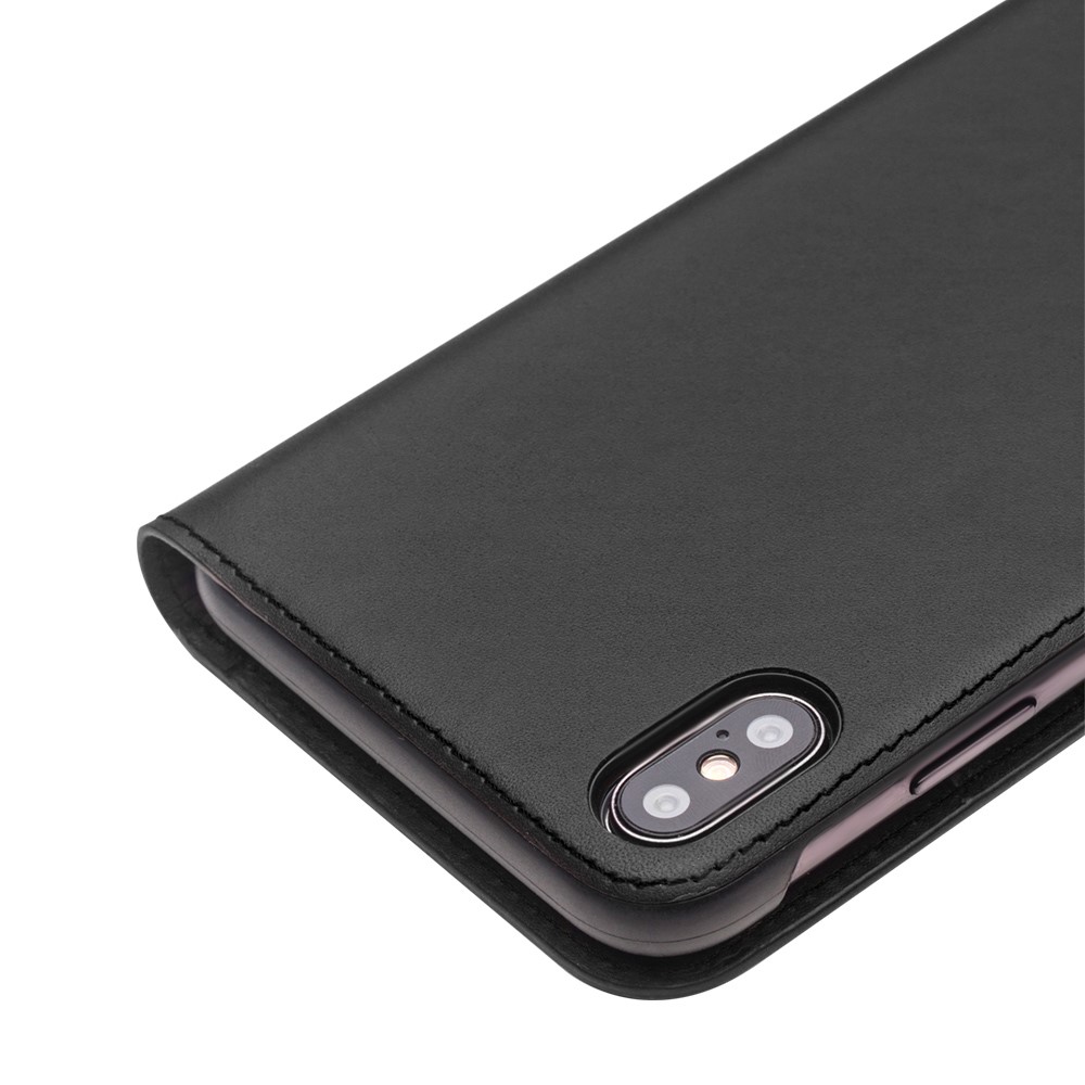 Husa piele iPhone XS Max Classic Negru Qialino thumb