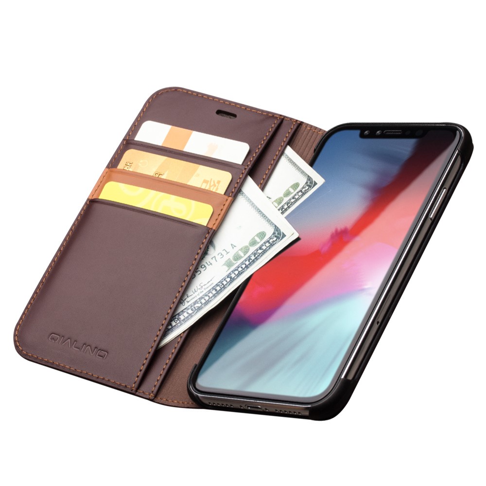 Husa piele iPhone XS Max Classic Maro Qialino thumb