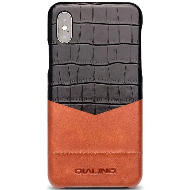 Husa piele iPhone X/Xs Crocodile texture Qialino