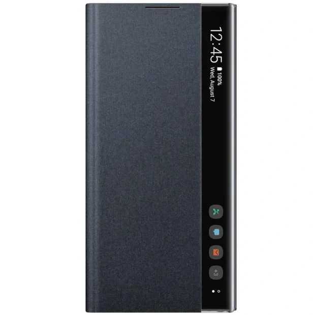 Husa Samsung Clear View Cover Flip pentru Galaxy Note 10 Plus Black