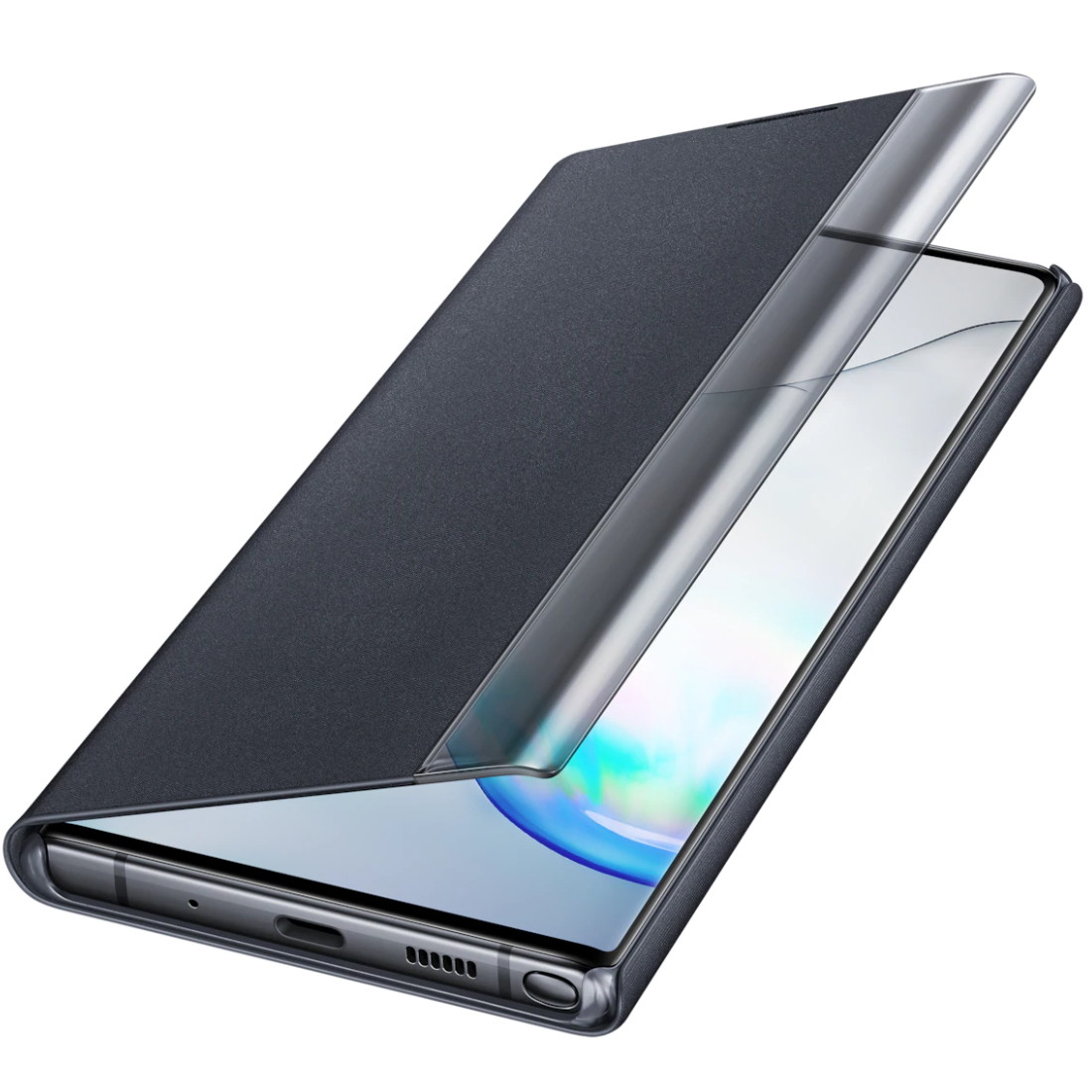 Husa Samsung Clear View Cover Flip pentru Galaxy Note 10 Plus Black thumb