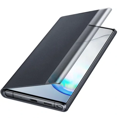 Husa Samsung Clear View Cover Flip pentru Galaxy Note 10 Plus Black