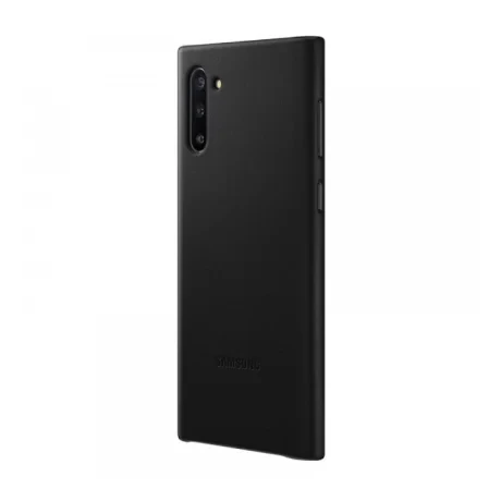 Husa Samsung Galaxy Note 10 Black Leather Cover Samsung