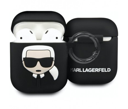 Husa Silicon  AirPods Negru Karl Lagerfeld thumb