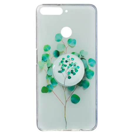 Husa Silicon cu suport Huawei Y6 2018, Natura