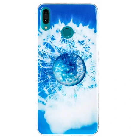 Husa Silicon cu suport Huawei Y9 2019, Floral