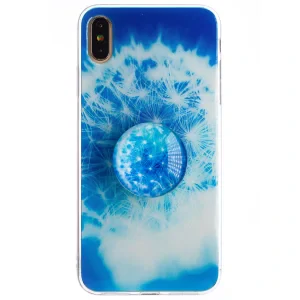 Husa Silicon cu suport iPhone XS Max, Floral