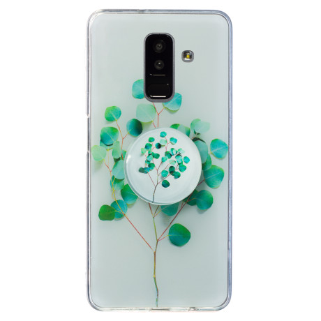 intermittent Hard ring highlight Husa Silicon cu suport Samsung Galaxy A6 Plus 2018, Natura - Contakt.ro
