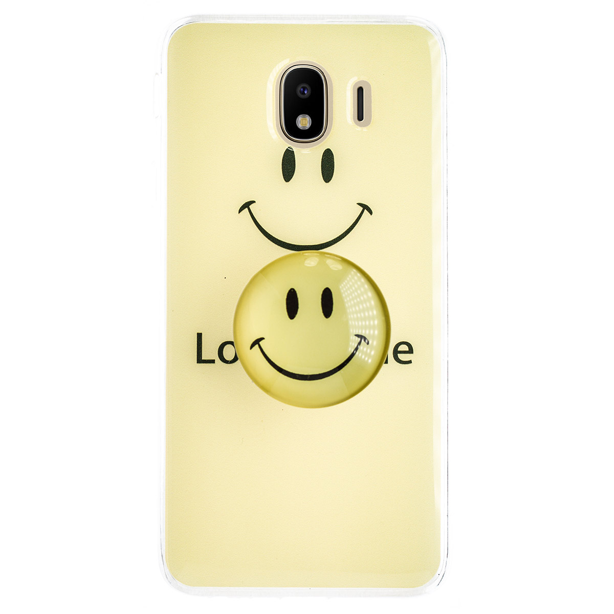 Husa Silicon cu suport Samsung Galaxy J4 2018, Smile thumb
