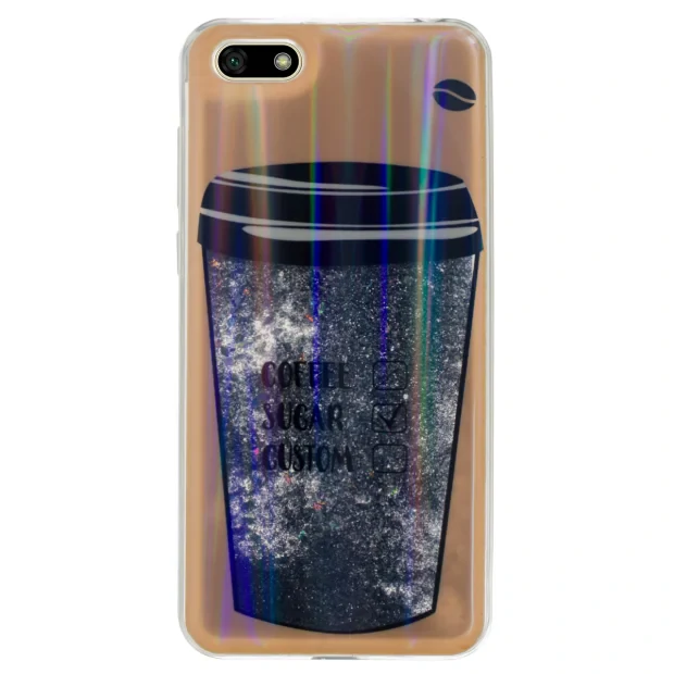 Husa Silicon Fashion Huawei Y5 Prime 2018, Coffee Liquid