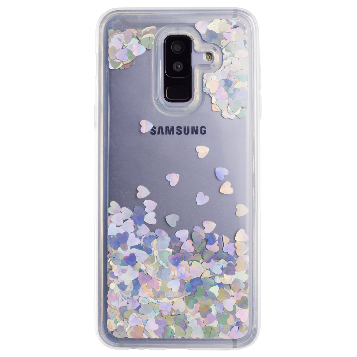Husa Silicon Fashion Samsung Galaxy A6 Plus 2018,  Liquid Argintie thumb