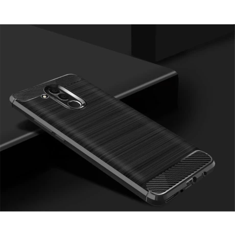 Husa Silicon Huawei Mate 20, Carbon Negru