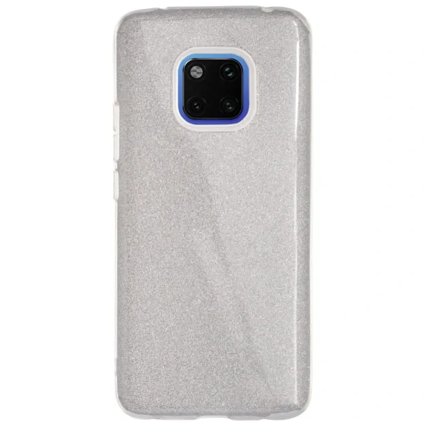 Husa Silicon Huawei Mate 20 Pro, Glitter Argintie