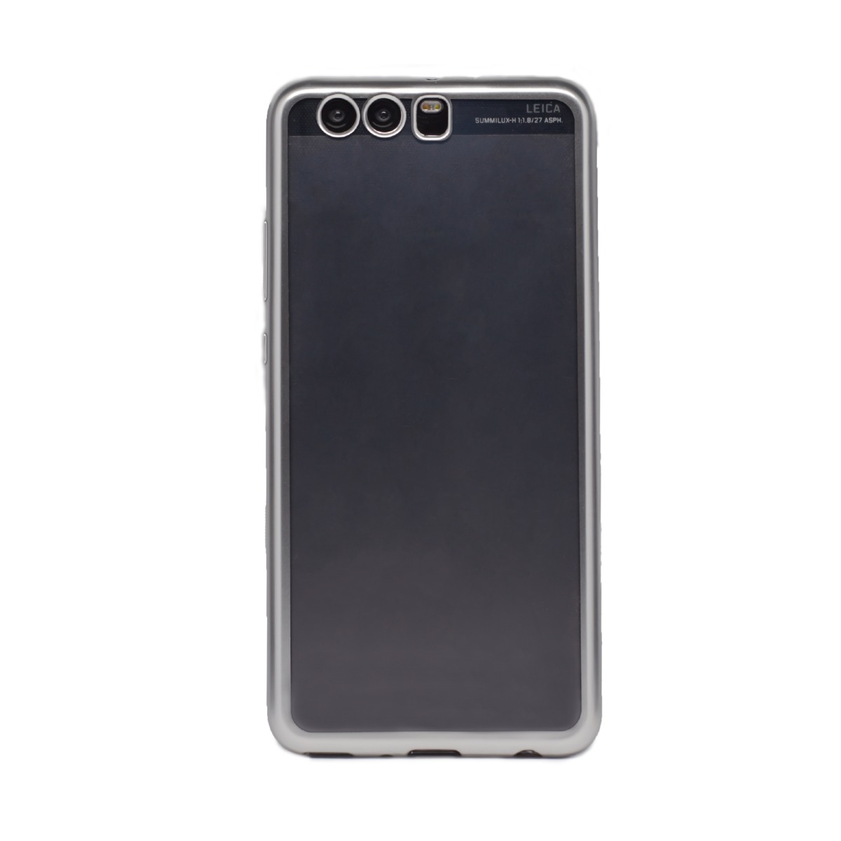 Husa silicon Huawei P10 Plus, Contakt Rama Argintie thumb
