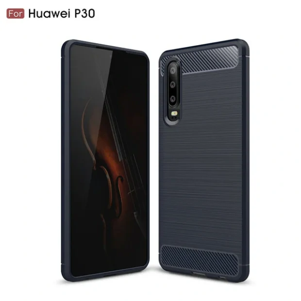 Husa Silicon Huawei P30 Lite, Carbon Negru