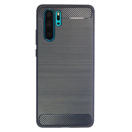 Husa Silicon Huawei P30 Pro, Carbon Albastru