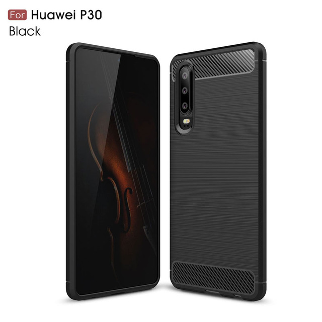 Husa Silicon Huawei P30 Pro, Carbon Negru thumb