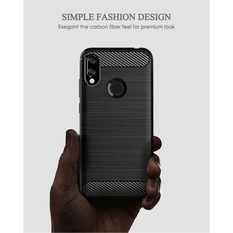 Husa Silicon Huawei Y6 2019, Negru Carbon