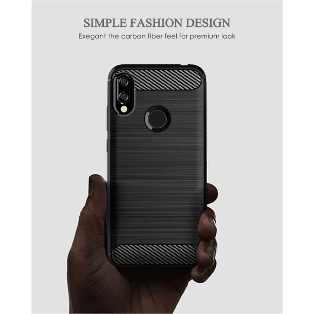 Husa Silicon Huawei Y6 2019, Negru Carbon