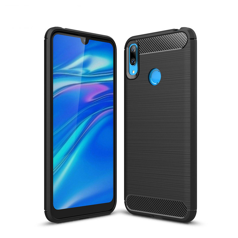 Husa Silicon Huawei Y7 2019, Negru Carbon thumb