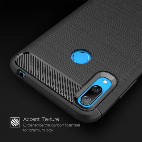Husa Silicon Huawei Y7 2019, Negru Carbon