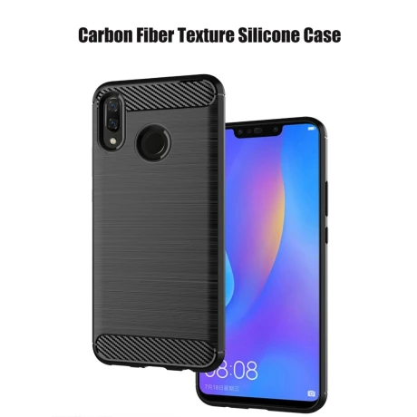 Husa Silicon Huawei Y9 2019, Negru Carbon