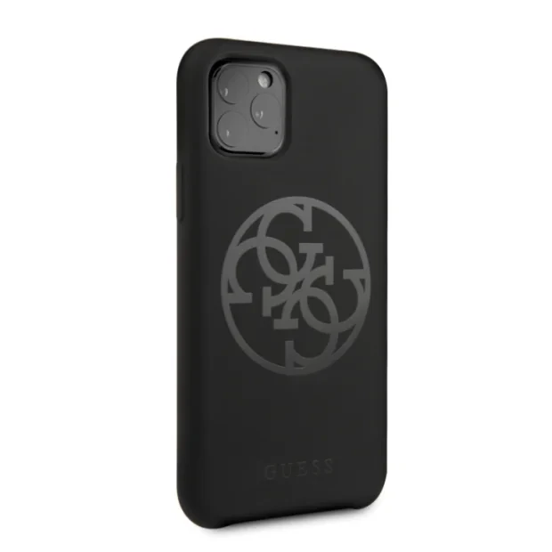 Husa silicon iPhone 11 Pro Max Tone on Tone Black Guess