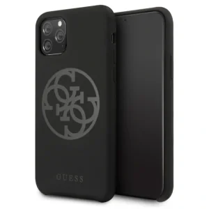 Husa silicon iPhone 11 Pro Max Tone on Tone Black Guess